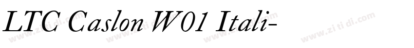 LTC Caslon W01 Itali字体转换